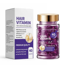 Load image into Gallery viewer, Hair Vitamin Serum Capsules 40Pcs With Moroccan Jojoba Oil Keratin Nourishing Hair Oil For Dry Damaged Frizzy Repair Hair Care
