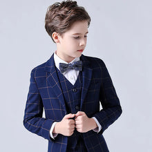 Load image into Gallery viewer, Formal Kids Plaid Tuxedo Suit
