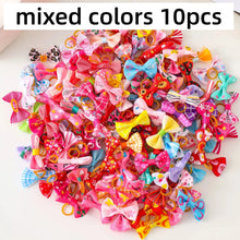 Load image into Gallery viewer, 10pcs Creativity Pet Hair Accessories Bow Polyester Cute Puppy Bow with Rubber Band Suitable for Dogs Cat Grooming Accessories
