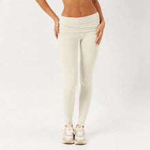 Load image into Gallery viewer, C-B Women's Yoga Set: Long-sleeved V-neck T-shirt &amp; High-waisted Cuffed Shorts &amp; Leggings, Suitable for Gym Workouts.
