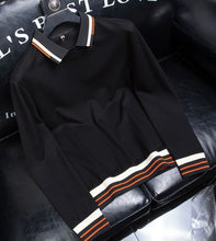 Load image into Gallery viewer, Waffle Stripe Long Sleeve Polo
