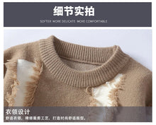 Load image into Gallery viewer, 2026 Winter Fashion worn‑out design Sweater Men Casual Knit Pullovers Mens Thick Warm Loose Knitted Sweaters Streetwear Man
