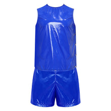 Load image into Gallery viewer, Mens Special Needs Waterproof Sweat Tracksuit Tank Tops And Sides Buttons Boxer Shorts Two Pieces Outfit Adaptive Clothing
