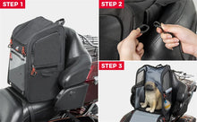 Load image into Gallery viewer, Motorcycle Pet Travel Bag Dog Cat Carrier Bag Portable 20lbs Folding Dog Carrier Backpack for Touring Street Glide Road King Bag
