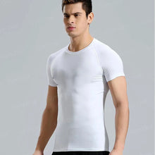 Load image into Gallery viewer, Gym Fitness T Shirt Men's Short Sleeve Summer Boxing Jersey Legging Men Rashguard Compression Pants Quick Dry Tight T-Shirts Men
