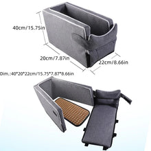 Load image into Gallery viewer, Car Center Console Pet Bed Mat   Fiber Pet Safety Seat  Essential for Cat &amp; Do Travel  Small pet car carrierNon-slip pet car s
