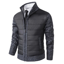 Load image into Gallery viewer, Autumn Winter Sweaters for Men Casual Knitted Sweaters Large Size Solid Color Plus Velvet Cardigan Knitted Sweater Cotton Coat
