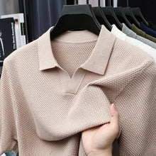 Load image into Gallery viewer, 100% Cotton Short-sleeved POLO Shirt Men's Lapel Knitted T-shirt High-end Casual Bottoming Versatile Men's Short-sleeved Men's T
