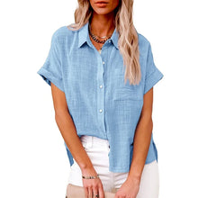 Load image into Gallery viewer, Summer Women Shirts Tops Cotton Linen T-shirt Women Top Camisas Mujer Casual T-Shirt Streetwear Loose Female T-Shirts New Shirt
