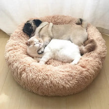 Load image into Gallery viewer, 40-90cm 6 Sizes Round Pet Bed for Large Dog Bed Super Soft Cat Bed Plush Dog House for Medium Dog House Winter Warm Sleeping
