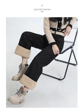Load image into Gallery viewer, Winter Straight Leg Denim Jeans
