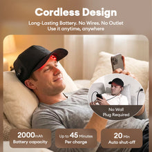Load image into Gallery viewer, 650nm+850nm Infrared Red Light Hair Growth Cap Hair Loss Treatment Hat Anti Hair Loss Restore Hair Thickness Hair Regrowth Care
