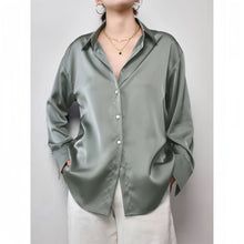 Load image into Gallery viewer, Elegant Korean Satin Office Shirt
