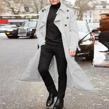 Load image into Gallery viewer, Men’s Luxury Full-Length Trench Coat – England Style Business Overcoat
