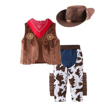 Load image into Gallery viewer, Toddler Cowboy Costume Outfit Set
