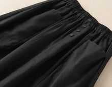 Load image into Gallery viewer, Women's Skirt Cotton Linen Casual Straight Skirts Woman Fashion 2026 Summer Loose Solid Color Button Long Skirts for Women
