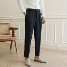 Load image into Gallery viewer, Classic Pleated Business Suit Trousers
