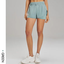 Load image into Gallery viewer, Yoga Shorts Sports Fitness Shorts High Waist Running Fake Two Pieces Anti-Shine Shorts Women's Double Layer Training Leggings
