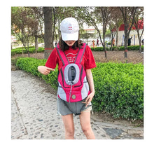 Load image into Gallery viewer, New Dog Pet Backpack Carrier Travel Bag Front Pack Breathable Adjustable with Safety Reflective Strips for Hiking Outdoor Cats
