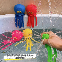 Load image into Gallery viewer, Baby Bath Toys Sponge Water Absorbing Octopus Squeezing Stress Relief Toys Summer Swimming Play Water Bath Toy for Children
