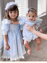 Load image into Gallery viewer, Embroidered Bow Princess Girls Dress
