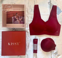 Load image into Gallery viewer, Kiss.y sports bra, such as kiss zero binding, no trace, no steel ring, quantum kiss vest bra set female
