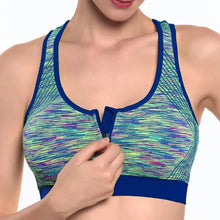 Load image into Gallery viewer, Breathable Sports Bra Top Fitness Women Brassiere Shockproof Padded Sport Bra Top Running Athletic Gym Push Up Bras Anti-sweat
