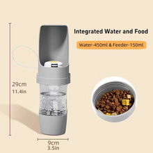 Load image into Gallery viewer, Portable Travel Pets Dog Water Bottle with Storage Food and Water Container Dog Cat Outdoor Pet Water Cup Bottle for Puppy
