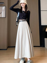 Load image into Gallery viewer, Elegant Skirts for Women Korean Style Long Skirt Female Black Pleated Midi Skirt Women's Clothing Office Lady Skirts Outfits New
