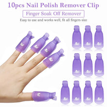 Load image into Gallery viewer, LULAA 10Pcs/16Pcs Plastic Nail Art Soak Off Cap Clip UV Gel Polish Remover Wrap Tool for Fingernail Removal Soak Off Clips
