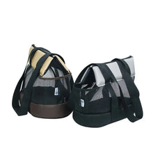Load image into Gallery viewer, Practical Oxford Cloth Pet Carrier Black Foldable Pet Bag Breathable Lightweight Pet Backpack Hiking Trip
