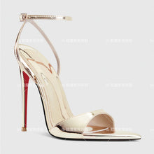 Load image into Gallery viewer, Fashionable and Sexy High Heels 2025 New Pointed Toe Open Toe Straight Buckle Sandals for Women's Fashion Plus Size Shoes
