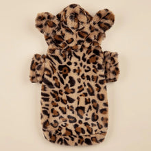 Load image into Gallery viewer, Plush Leopard Ear Dog Hoodie
