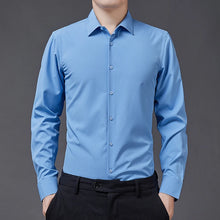 Load image into Gallery viewer, Stretch Solid Business Shirt Men

