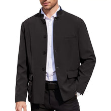 Load image into Gallery viewer, Men’s Plus-Size Stand Collar Business Blazer
