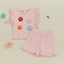 Load image into Gallery viewer, Toddler Girls Tank Top and Shorts Set

