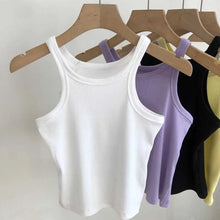 Load image into Gallery viewer, 2024 Women Tank Tops Sexy Cropped Top Female Women Summer Camisole Camis Black White Sport Clothes For Women
