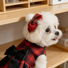 Load image into Gallery viewer, Pet Dog Clothes Plaid Shirt Suit Tie Gown Spring Summer Puppy Coat Teddy Bear Pomeranian Vest Small-Medium Dog Cat Pet Costume
