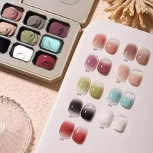 Load image into Gallery viewer, 9-Color Solid Gradient High-Saturation Blush Nail Polish, French Manicure Gel, Suitable for Nail Technicians and Beginners.
