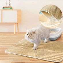 Load image into Gallery viewer, Pet Cat Litter Mat Waterproof Double Layer Cat Litter Trapping Pet Litter Box Mat Clean Pad Products For Cats Accessories
