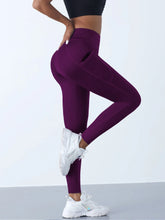 Load image into Gallery viewer, New High Waist Women's Leggings Stretch Yoga Pants Tights With Pockets Push Up Fitness Running Sportswear Solid Color Pants
