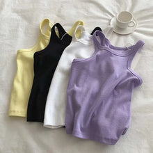 Load image into Gallery viewer, 2024 Women Tank Tops Sexy Cropped Top Female Women Summer Camisole Camis Black White Sport Clothes For Women

