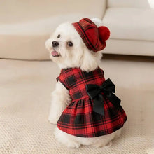 Load image into Gallery viewer, Pet Dog Clothes Plaid Shirt Suit Tie Gown Spring Summer Puppy Coat Teddy Bear Pomeranian Vest Small-Medium Dog Cat Pet Costume
