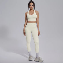 Load image into Gallery viewer, New Yoga Set for Woman Summer Gym Sports Running Bra Top Breathable Peach Buttocks Women Leggings Solid Color Yoga Set
