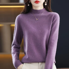 Load image into Gallery viewer, Merino Wool Mock Neck Pullover
