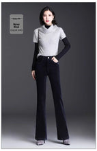 Load image into Gallery viewer, High Waist Corduroy Women's Pants Spring Autumn Winter Fashion Micro Flared Casual Trousers Slimming Warm Long Pants
