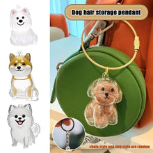 Load image into Gallery viewer, Transparent Cute Dog Pendant Keychain Creative Pet Hair Storage Capsule Hanging Ornament for Pet Lover DIY Pet Memorial Keychain
