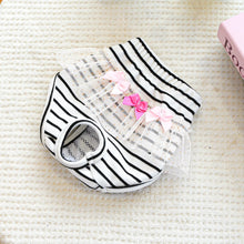 Load image into Gallery viewer, Striped Cotton Puppy Panties Set
