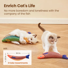 Load image into Gallery viewer, Cat Toys Fish,Teeth Grinding Catnip Toys,Soft and Durable,Kitten Toys Interactive Sounding Cat Chew Bite Plush Toys Cat Supplie
