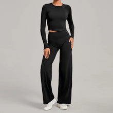 Load image into Gallery viewer, 2PCS Yoga Set Women Yoga Pant Workout Tracksuit Sportswear Gym High Waist Straight Leg Bottoms Fitness Bta Sports Suit XP01
